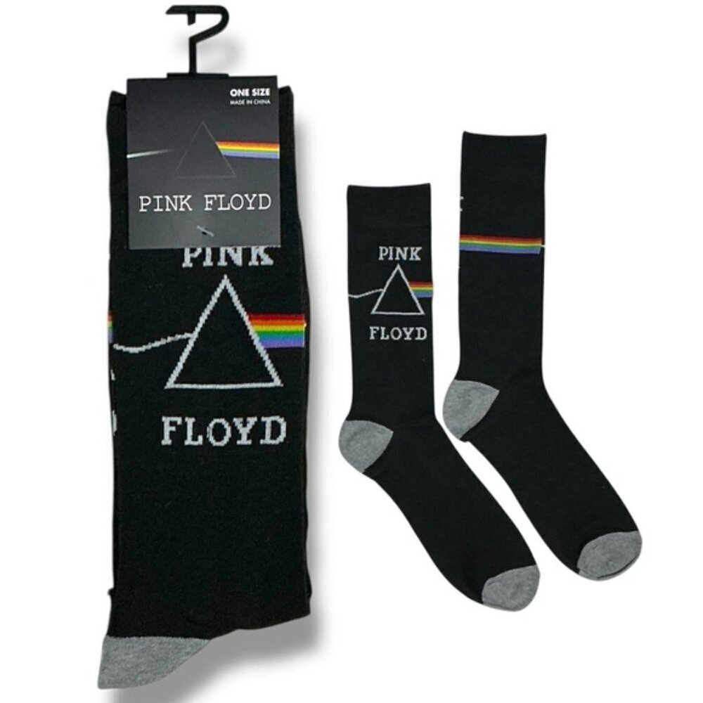 Pink Floyd Crew Socks Novelty Mid Calf Casual Dress Black Unisex Adult One Size